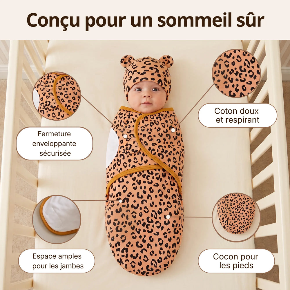 Couverture d'emmaillotage pour bébé