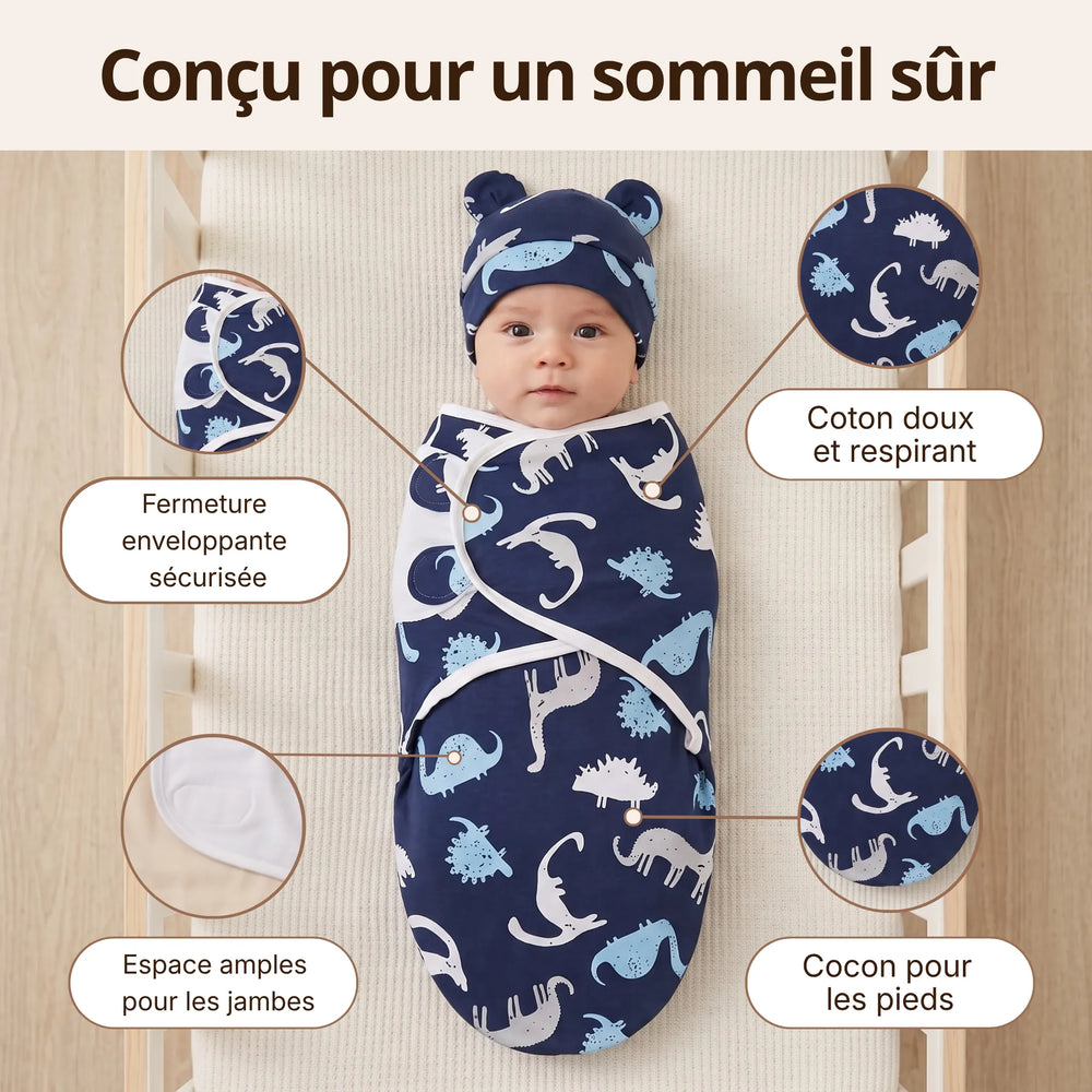 Couverture d'emmaillotage pour bébé