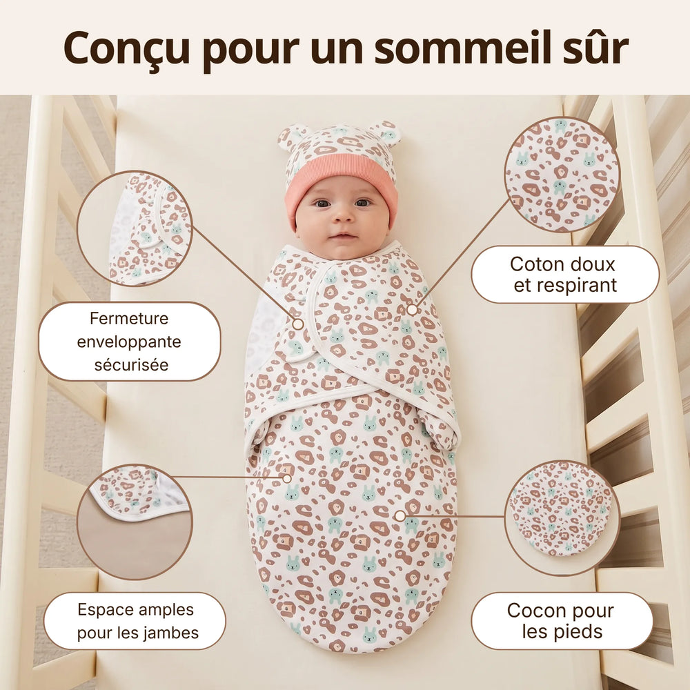 Couverture d'emmaillotage pour bébé