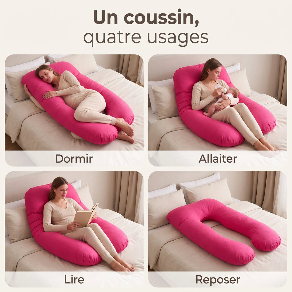 Coussin d'allaitement et de grossesse en U