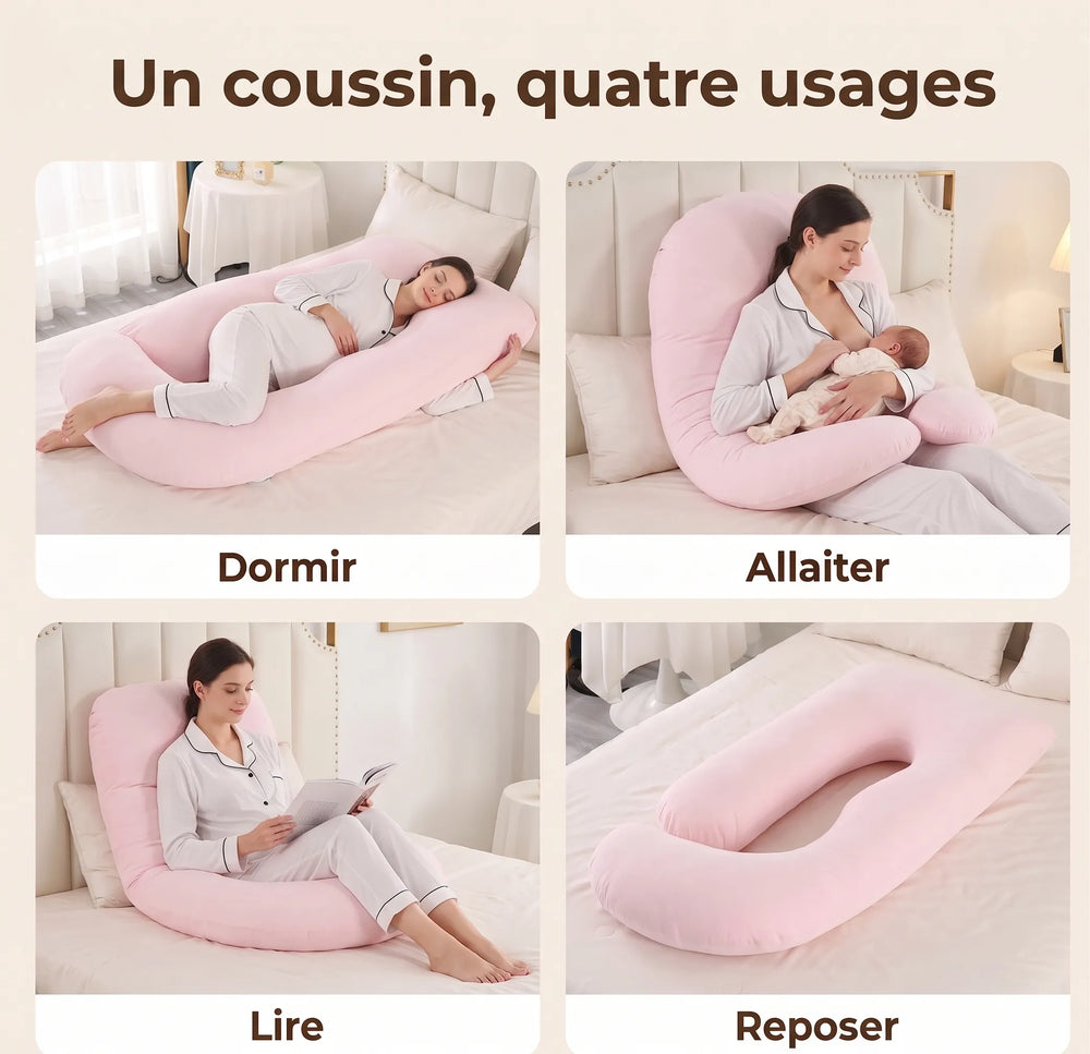 Coussin de grossesse et d'allaitement en J