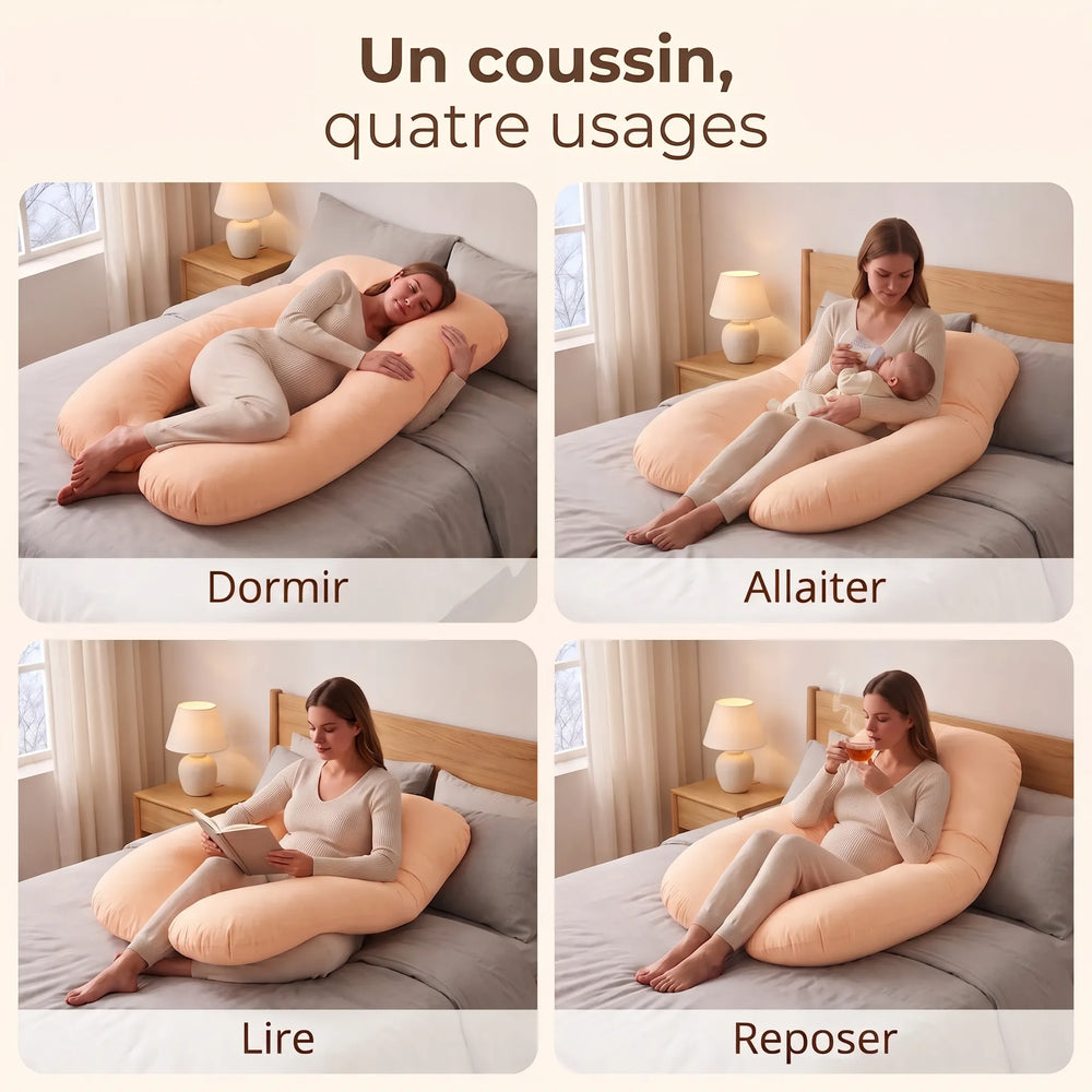 Coussin d'allaitement et de grossesse en U