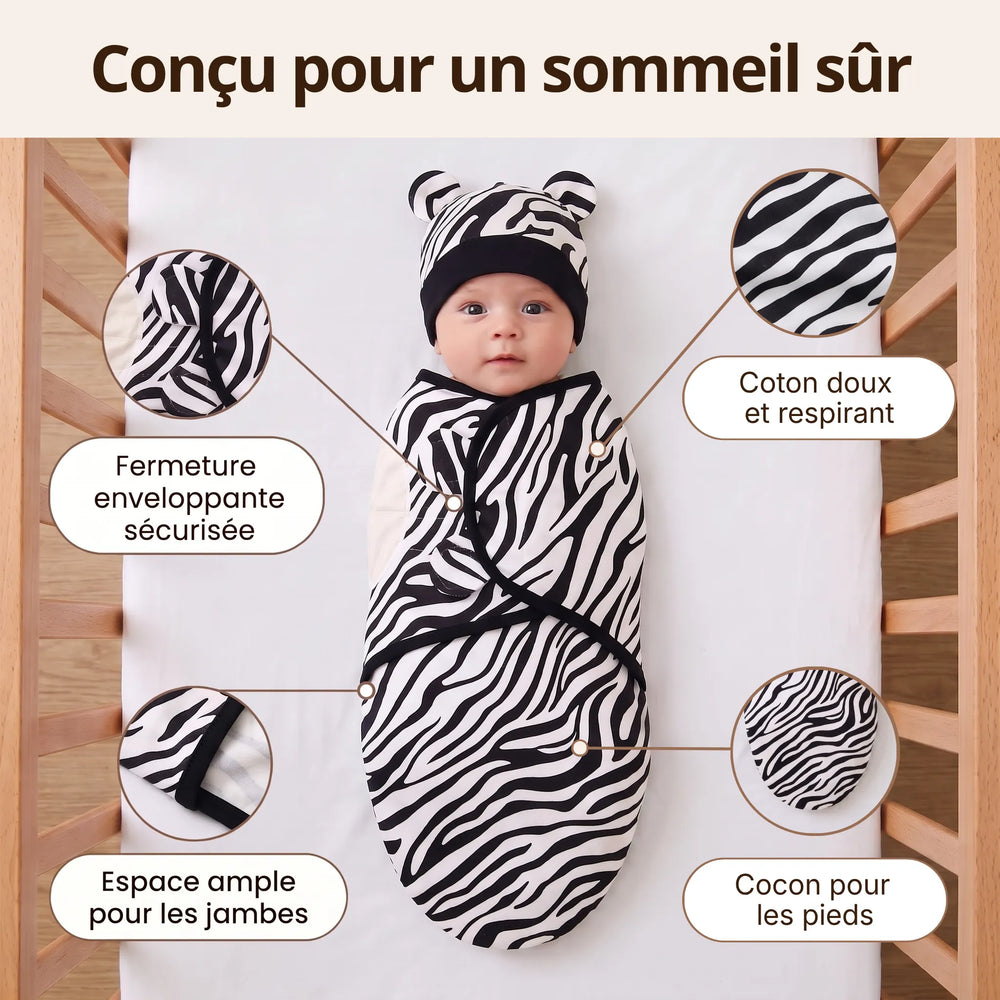 Couverture d'emmaillotage pour bébé
