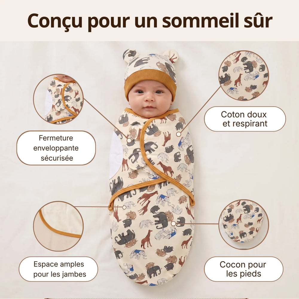 Couverture d'emmaillotage pour bébé