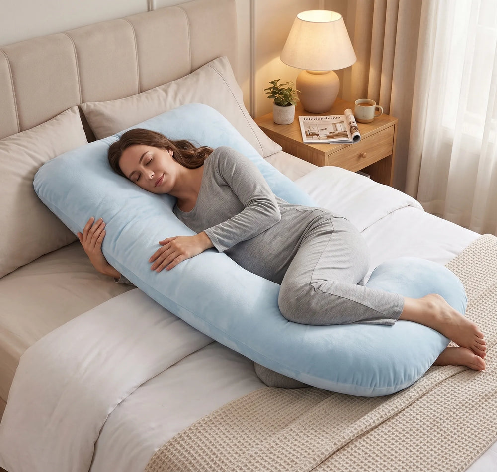 Coussin de grossesse et d'allaitement en J