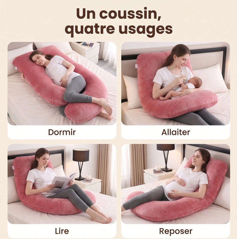 Coussin de grossesse et d'allaitement en J