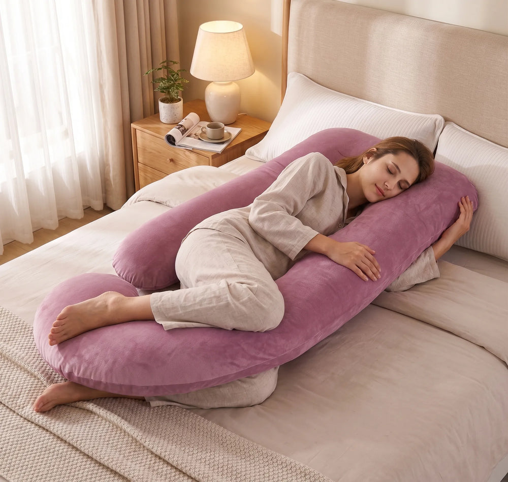 Coussin de grossesse et d'allaitement en J