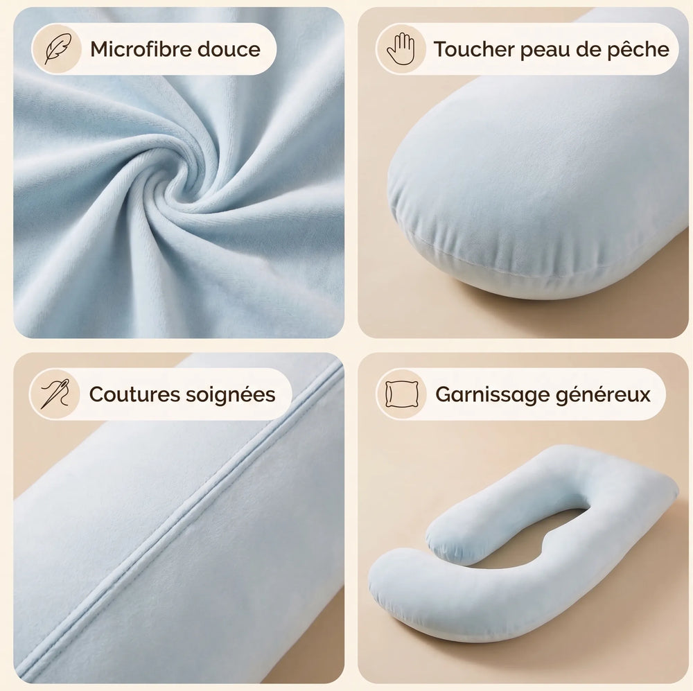 Coussin de grossesse et d'allaitement en J