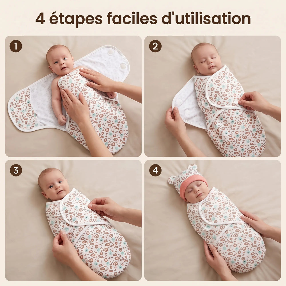 Couverture d'emmaillotage pour bébé