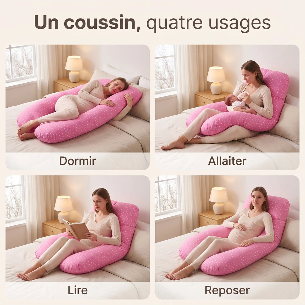 Coussin d'allaitement et de grossesse en U