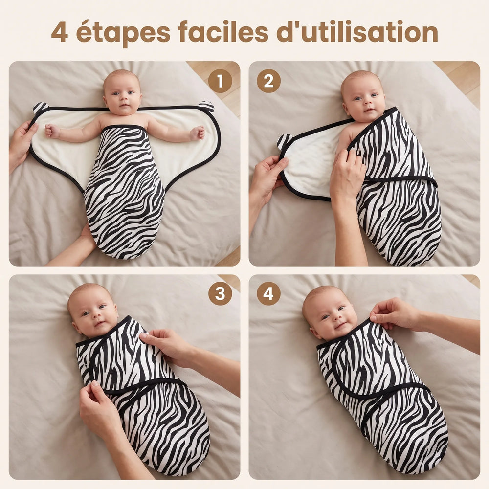 Couverture d'emmaillotage pour bébé