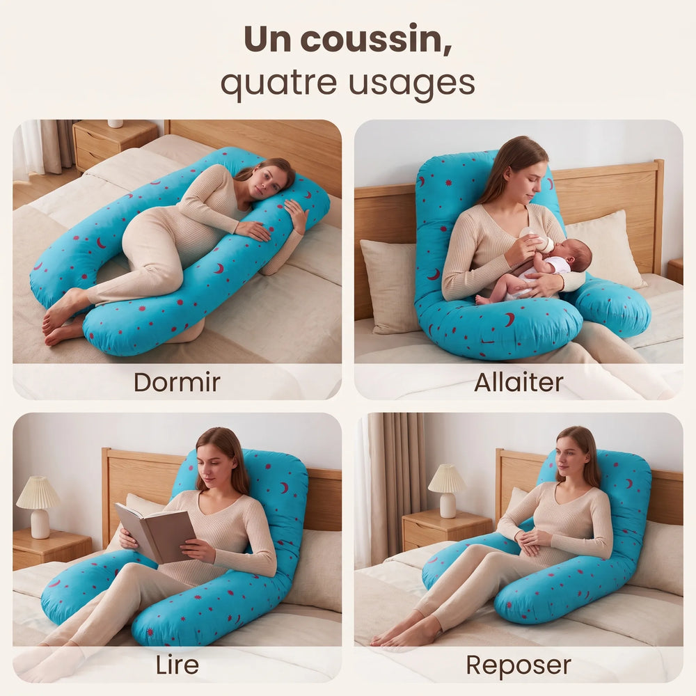 Coussin d'allaitement et de grossesse en U