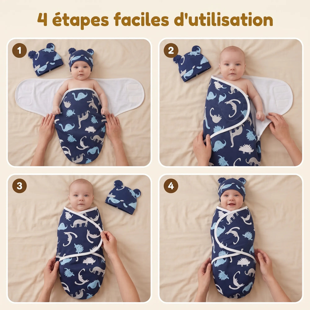 Couverture d'emmaillotage pour bébé
