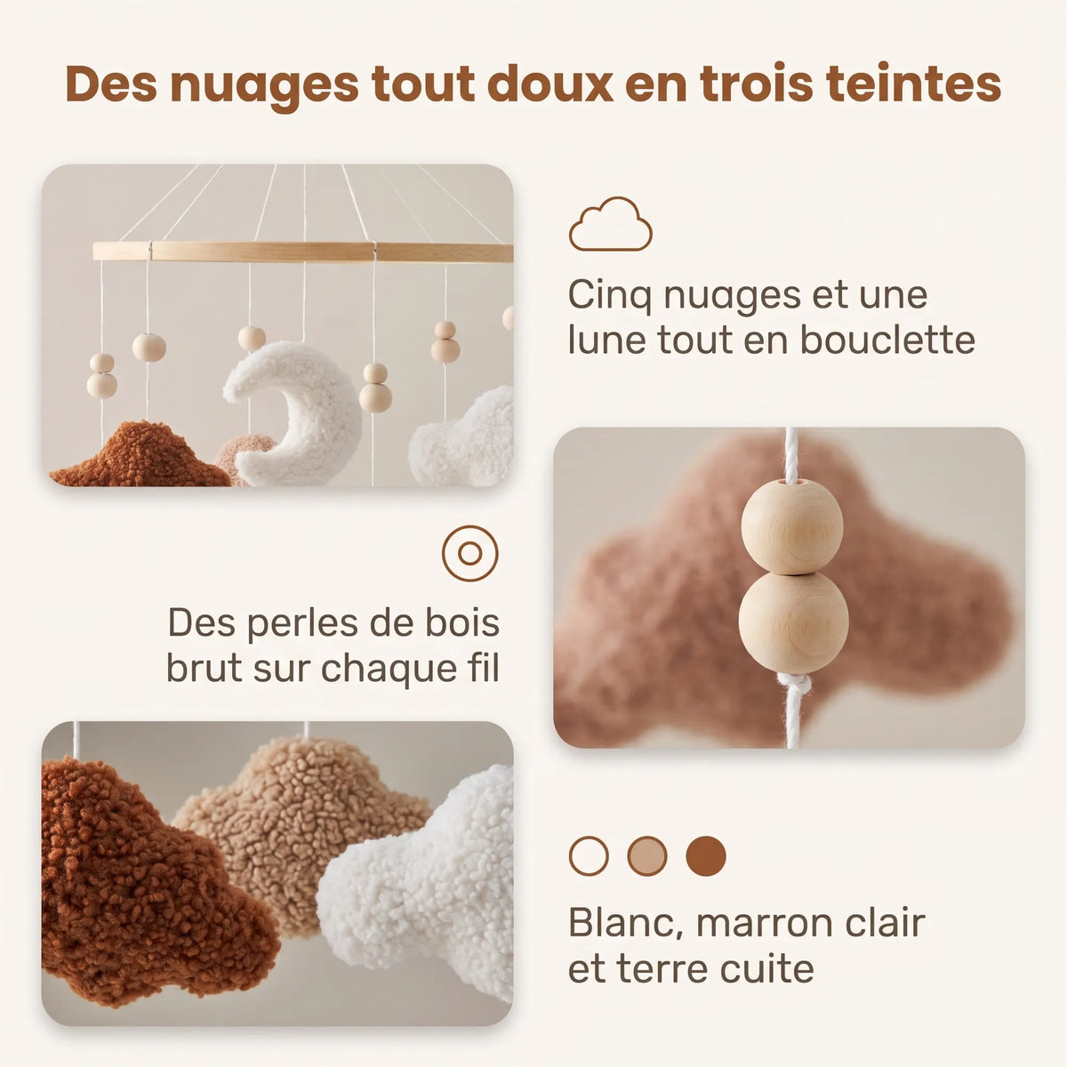 Mobile Ciel & montgolfières - Nuage tout doux