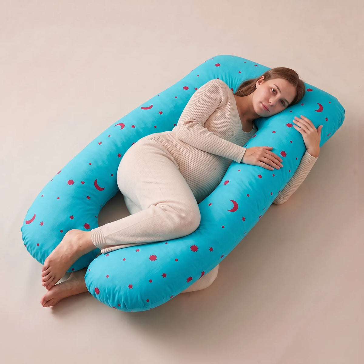Coussin d'allaitement et de grossesse en U - Lunes