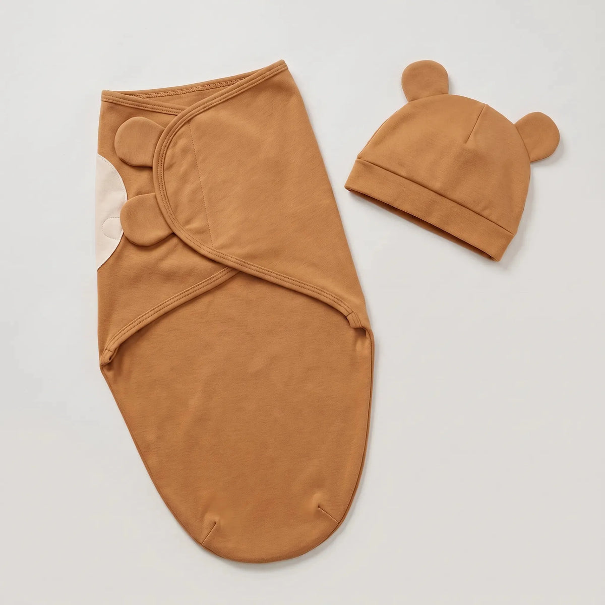 Couverture d'emmaillotage pour bébé - Camel