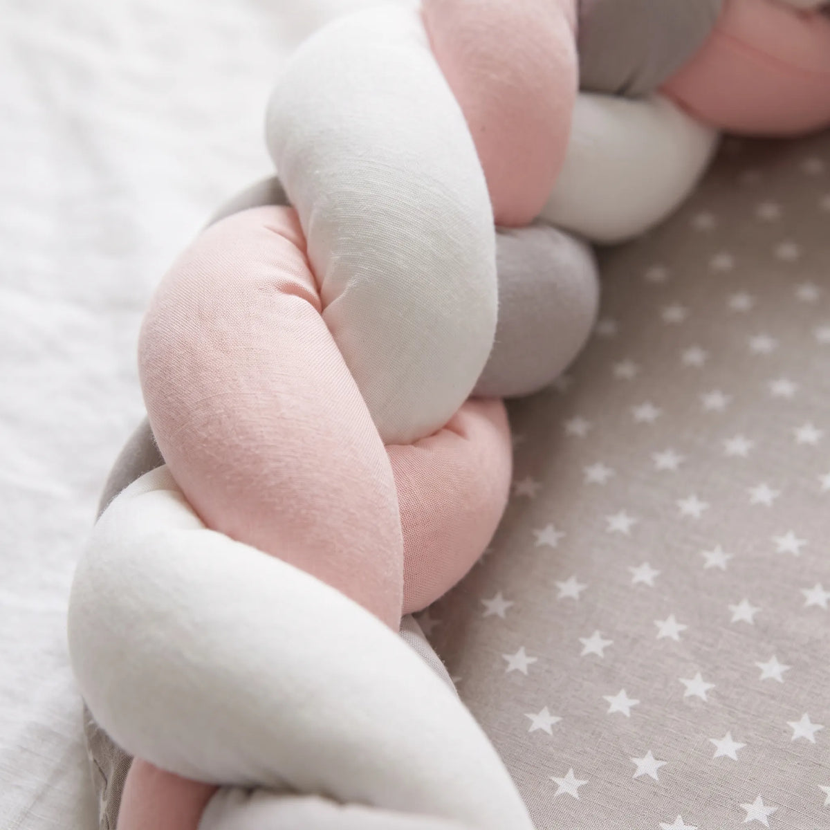 Réducteur de lit cocon pliable - Rose & Blanc