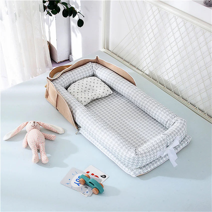Berceau nid portable en coton pour bébé