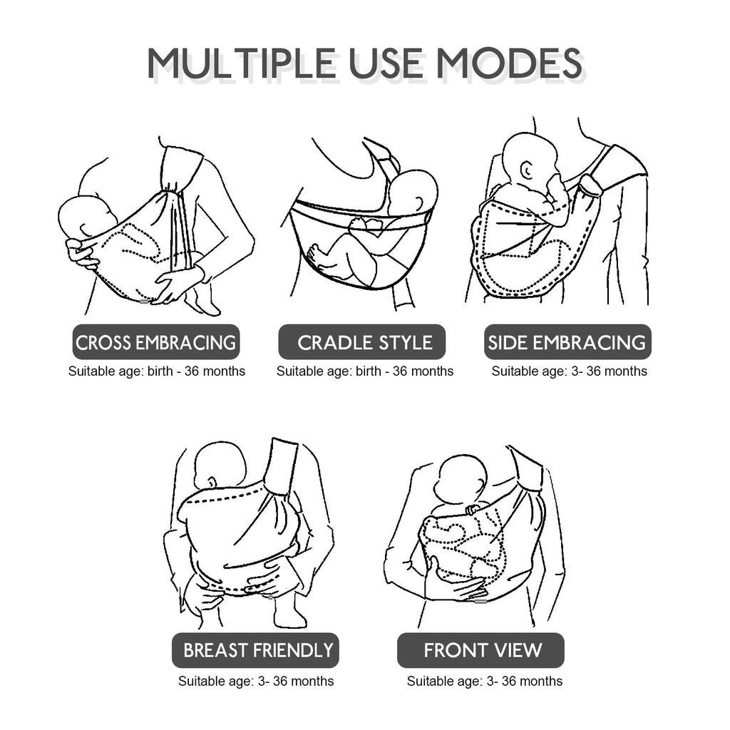 Porte-bébé bandoulière - en situation