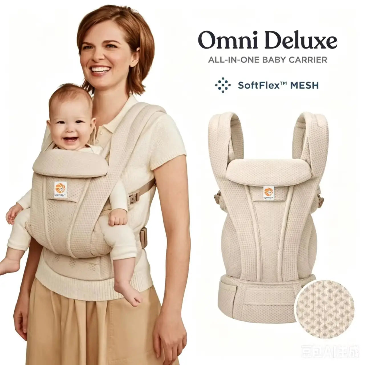 Porte-bébé ergonomique avec siège de hanche